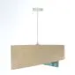 Lampa wisząca EMBLEM beżowa/biała trzykolorowa asymetryczna | MIRAT. w stylu  kolekcja