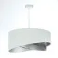 Lampa wisząca GRAY DUNE biała/srebrna aksamitna nowoczesna | MIRAT. w stylu  kolekcja