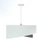 Lampa wisząca GRAY DUNE biała/srebrna aksamitna nowoczesna | MIRAT. w stylu  kolekcja