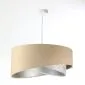 Lampa wisząca ALBIT beżowa srebrna trzykolorowa aksamitna | MIRAT. w stylu  kolekcja