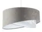 Lampa wisząca ALBIT szara/biała welurowa nowoczesna | MIRAT. w stylu  kolekcja