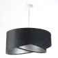 Lampa wisząca BLACK MARBLE czarna/srebrna asymetryczna aksamitna | MIRAT. w stylu kolekcja