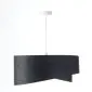 Lampa wisząca BLACK MARBLE czarna/srebrna asymetryczna aksamitna | MIRAT. w stylu kolekcja