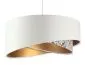 Lampa wisząca ALBIT GOLD biała/złota trzykolorowa welurowa | MIRAT. w stylu kolekcja