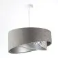 Lampa wisząca ASHES szara/srebrna aksamitna do salonu | MIRAT. w stylu  kolekcja