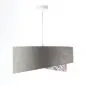 Lampa wisząca ASHES szara/srebrna aksamitna do salonu | MIRAT. w stylu  kolekcja