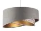 Lampa wisząca ASHES szara/złota welurowa do jadalni | MIRAT. w stylu kolekcja