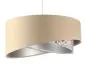 Lampa wisząca SANDERLING beżowa/srebrna welurowa do jadalni | MIRAT. w stylu kolekcja