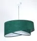 Lampa wisząca GEMSTONE zielona/biała asymetryczna welurowa | MIRAT. w stylu  kolekcja