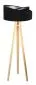 Lampa stojąca GEMSTONE czarna/srebrna/sosna na trójnogu | MIRAT.