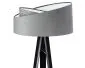 Lampa stojąca GEMSTONE szara/biała/czarna welurowa nowoczesna | MIRAT.