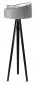 Lampa stojąca GEMSTONE szara/biała/czarna welurowa nowoczesna | MIRAT.