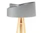 Lampa stojąca GEMSTONE szara/srebrna/sosna do salonu | MIRAT.