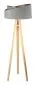 Lampa stojąca GEMSTONE szara/złota/sosna na trójnogu | MIRAT.