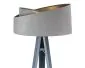 Lampa stojąca GEMSTONE szara/złota podłogowa do biura | MIRAT.