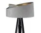 Lampa stojąca GEMSTONE szara/złota/czarna w stylu industrialnym | MIRAT.