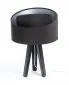 Lampa stołowa GEMSTONE czarna/srebrna/czarna welurowa | MIRAT. w stylu  kolekcja