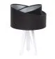 Lampa stołowa GEMSTONE czarna/srebrna/biała mała do salonu | MIRAT.