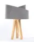 Lampa stołowa GEMSTONE szara/srebrna/sosna welurowa | MIRAT.