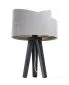 Lampa stołowa GEMSTONE szara/złota/czarna na trójnogu | MIRAT.
