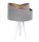 Lampa stołowa GEMSTONE szara/złota/biała do sypialni | MIRAT.