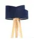 Lampa stołowa GEMSTONE granatowa/srebrna/sosna asymetryczna | MIRAT.