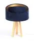 Lampa stołowa GEMSTONE granatowa/złota/sosna mała | MIRAT.