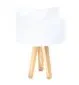 Lampa stołowa GEMSTONE biała/sosna asymetryczna | MIRAT.