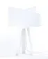 Lampa stołowa GEMSTONE biała asymetryczna na trójnogu | MIRAT.