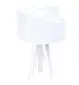 Lampa stołowa GEMSTONE biała asymetryczna na trójnogu | MIRAT.