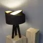 Lampa stołowa BLACK MARBLE czarna/złota/czarna w stylu glamour | MIRAT.