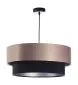 Lampa wisząca DOUBLE 40 czarna/beżowa satynowa nad stół | MIRAT. w stylu  kolekcja