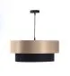 Lampa wisząca DOUBLE 50 czarna/kremowa nowoczesna na 1 żarówkę | MIRAT. w stylu  kolekcja