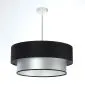 Lampa wisząca DOUBLE BLACK 50 srebrna/czarna w stylu glamour | MIRAT. w stylu kolekcja