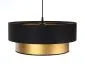 Lampa wisząca DOUBLE BLACK 50 złota/czarna satynowy abażur do jadalni | MIRAT. w stylu  kolekcja