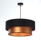 Lampa wisząca DOUBLE BLACK 40 miedziana/czarna w stylu glamour | MIRAT. w stylu  kolekcja