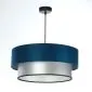 Lampa wisząca DOUBLE BLUE 40 granatowa/srebrna do sypialni | MIRAT. w stylu  kolekcja