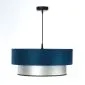 Lampa wisząca DOUBLE BLUE 50 granatowa/srebrna z podwójnym abażurem | MIRAT. w stylu  kolekcja