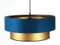 Lampa wisząca DOUBLE BLUE 60 granatowa/złota na 1 żarówkę | MIRAT. w stylu  kolekcja