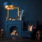 Lampa wisząca DOUBLE BLUE 40 granatowa/złota w stylu glamour | MIRAT. w stylu kolekcja