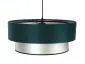 Lampa wisząca DOUBLE GREEN 50 zielona/srebrna w kształcie walca | MIRAT. w stylu kolekcja