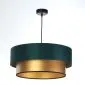 Lampa wisząca DOUBLE GREEN 60 zielona/złota nad stół | MIRAT. w stylu  kolekcja