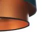 Lampa wisząca DOUBLE GREEN 40 zielona/miedziana z podwójnym abażurem | MIRAT. w stylu  kolekcja
