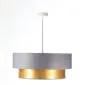 Lampa wisząca DOUBLE GRAY 50 szara/złota na 1 żarówkę do przedpokoju | MIRAT. w stylu  kolekcja