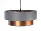 Lampa wisząca DOUBLE GRAY 40 szara/miedziana nowoczesna do salonu | MIRAT. w stylu  kolekcja