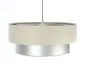 Lampa wisząca DOUBLE CREAM 60 kremowa/srebrna do jadalni nad stół | MIRAT. w stylu  kolekcja