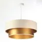 Lampa wisząca DOUBLE CREAM 40 kremowa/złota dwukolorowa do salonu | MIRAT. w stylu kolekcja