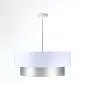 Lampa wisząca DOUBLE WHITE 60 biała/srebrna w kształcie walca | MIRAT.
