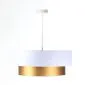 Lampa wisząca DOUBLE WHITE 60 biała/złota do jadalni nad stół | MIRAT.