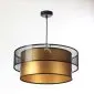 Lampa wisząca DOUBLE NET 40 złota symetryczna w kształcie walca | MIRAT.